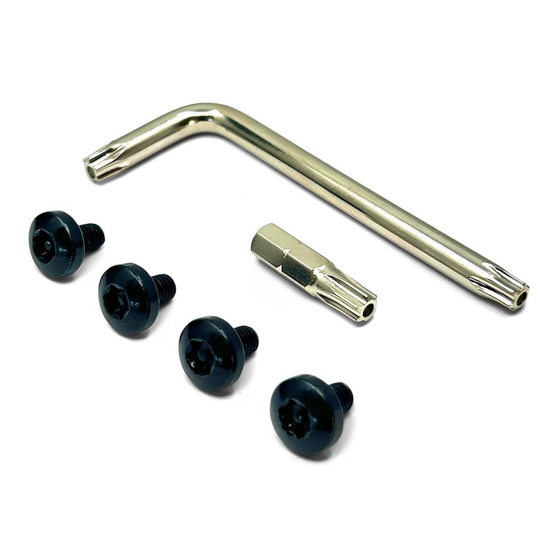 OttoSpeed Tesla Rear License Plate Screws - Antitheft, Rustproof Black Stainless Steel Plate Screw Kit for Fastening Back Plates and Frames on Model 3, S, Y, X, Cybertruck - Stock Length for Without Frame (6mm) - Image 1